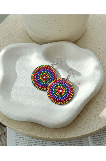Hand Painted Wooden Earrings Hand Painted Wooden Earrings